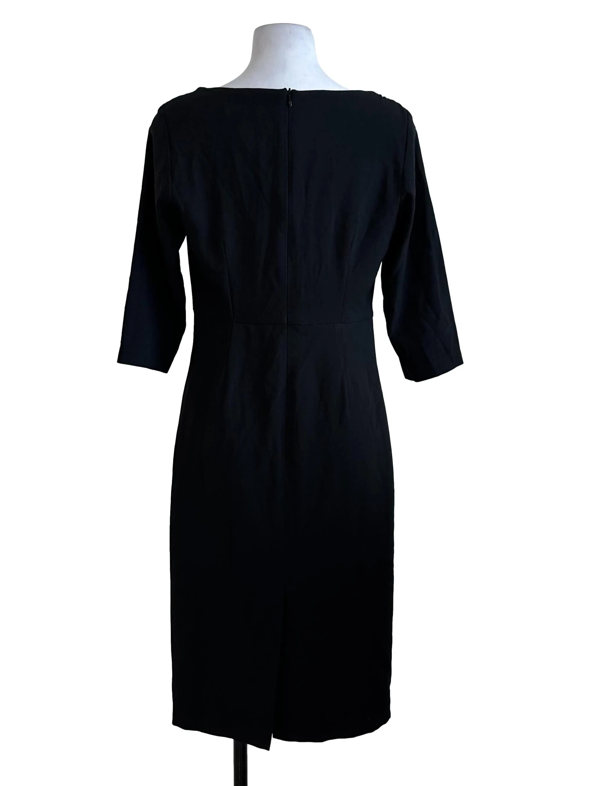 Black Plain A-Line Dress