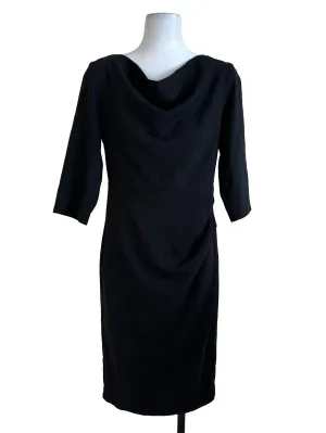 Black Plain A-Line Dress