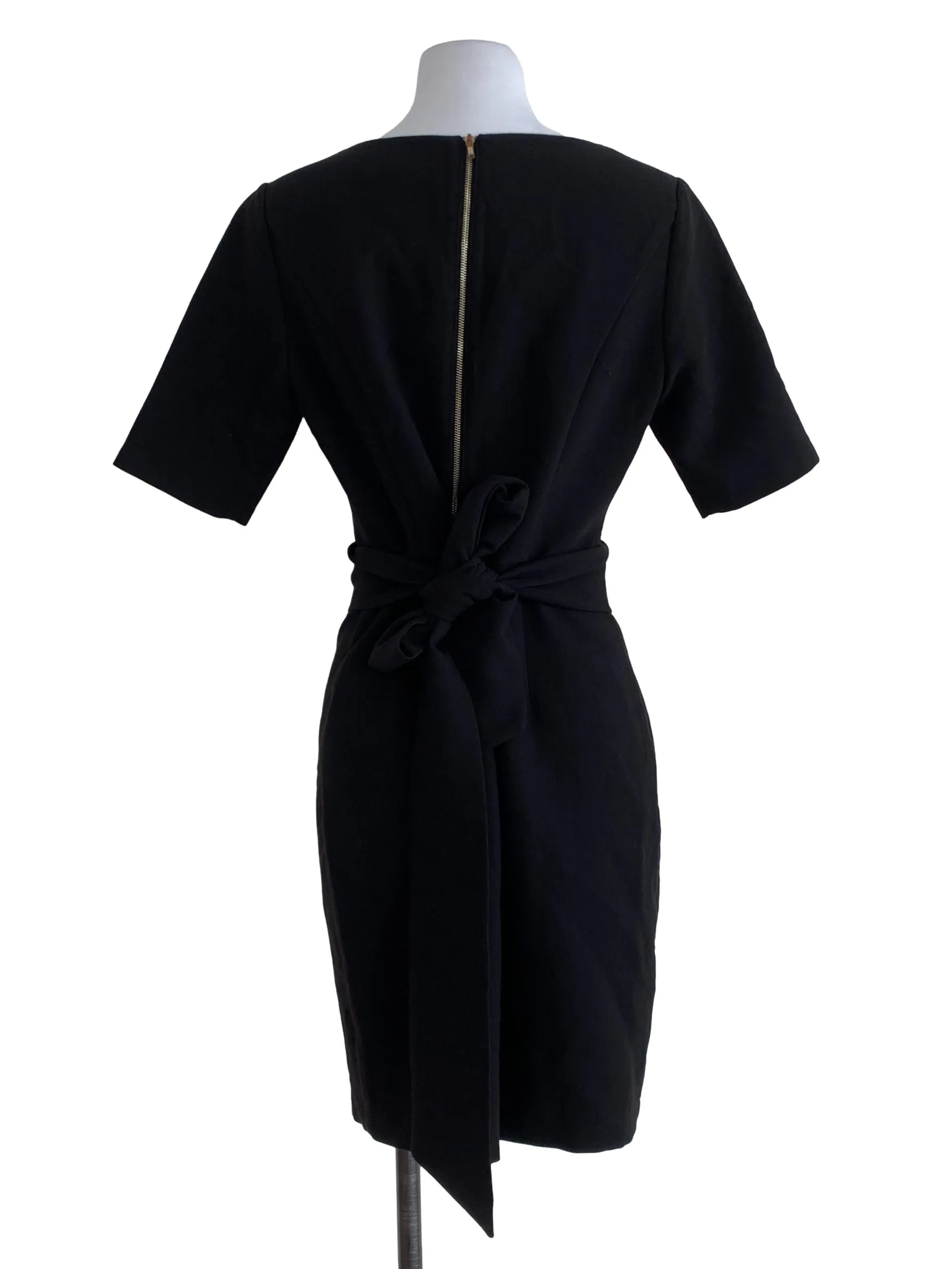 Black Plain Sheath Dress