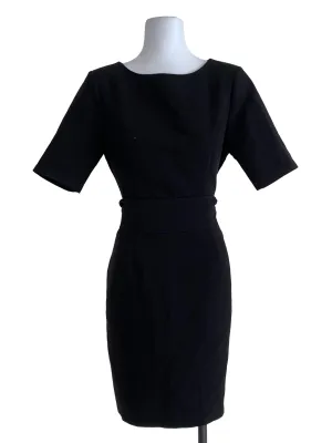 Black Plain Sheath Dress