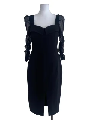Black Plain Sheath Dress
