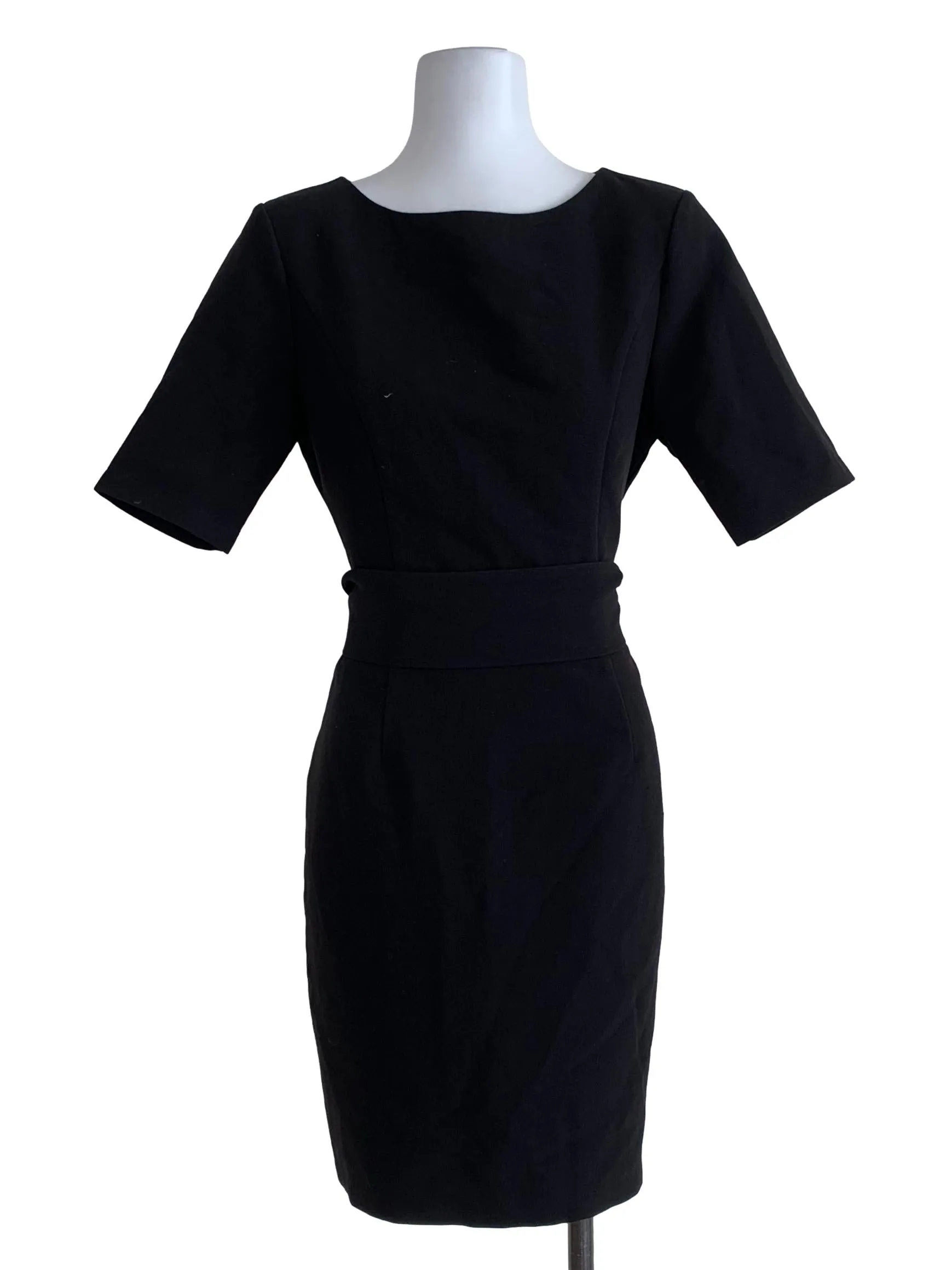 Black Plain Sheath Dress
