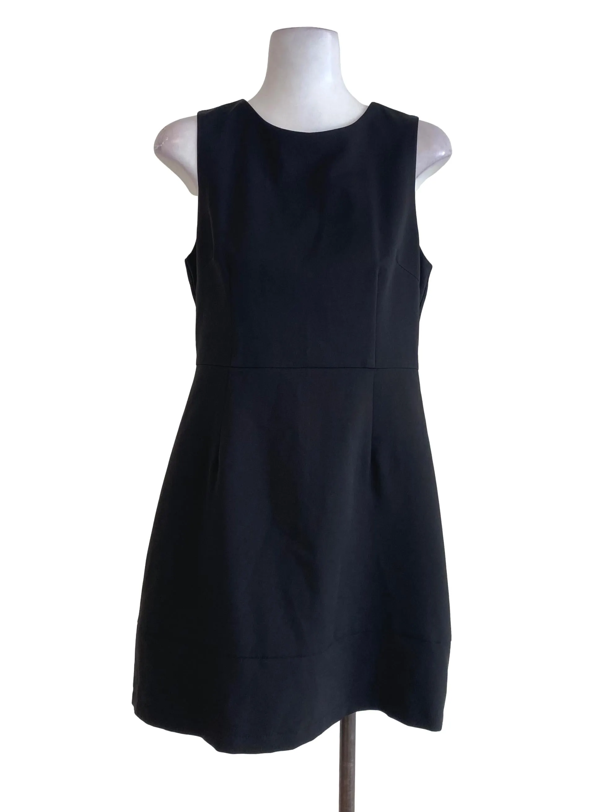 Black Plain Sheath Dress