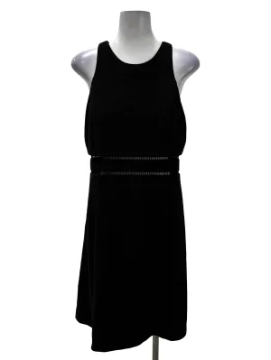 Black Roundneck Sleeveless Sheath Dress