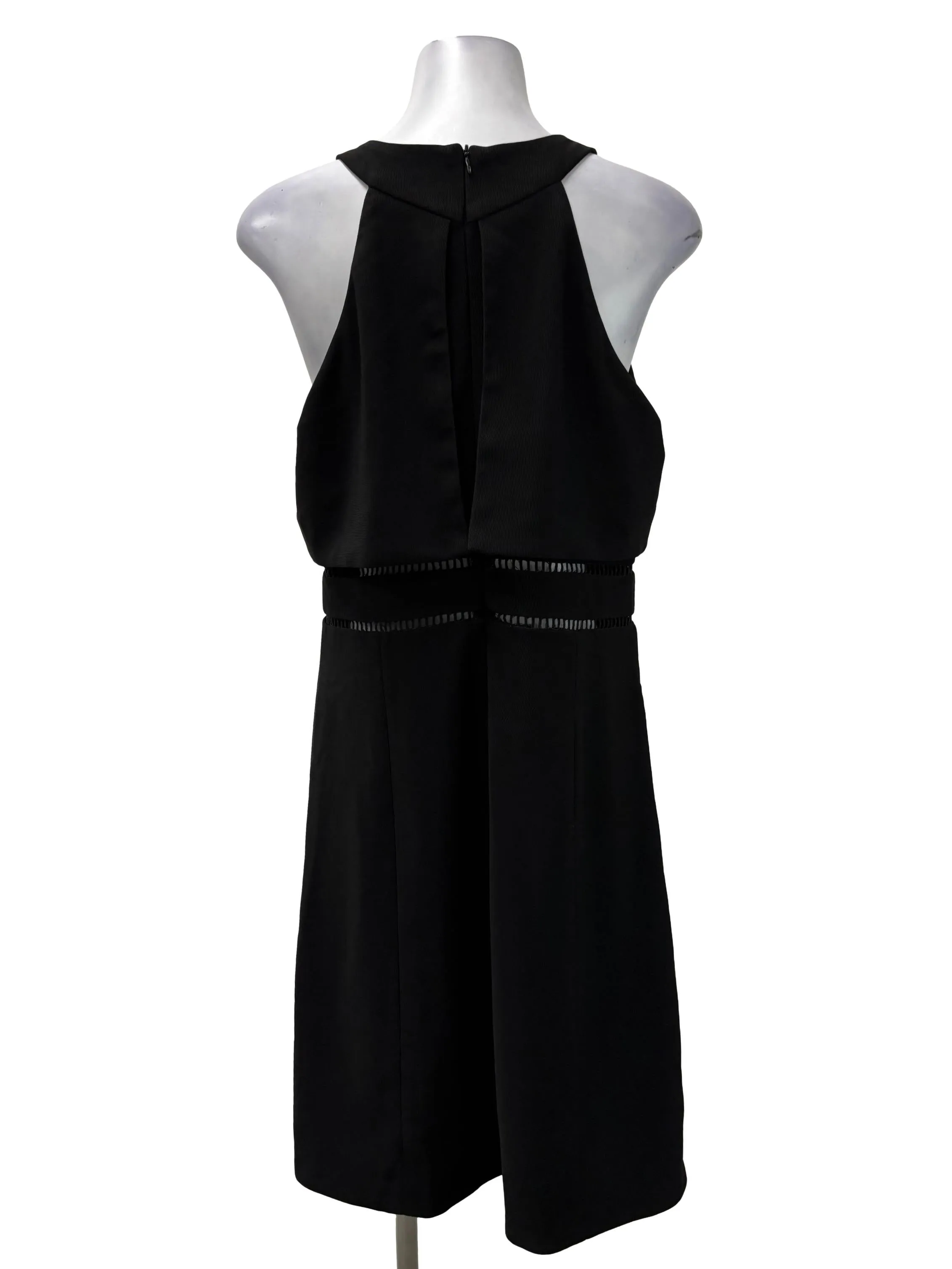 Black Roundneck Sleeveless Sheath Dress