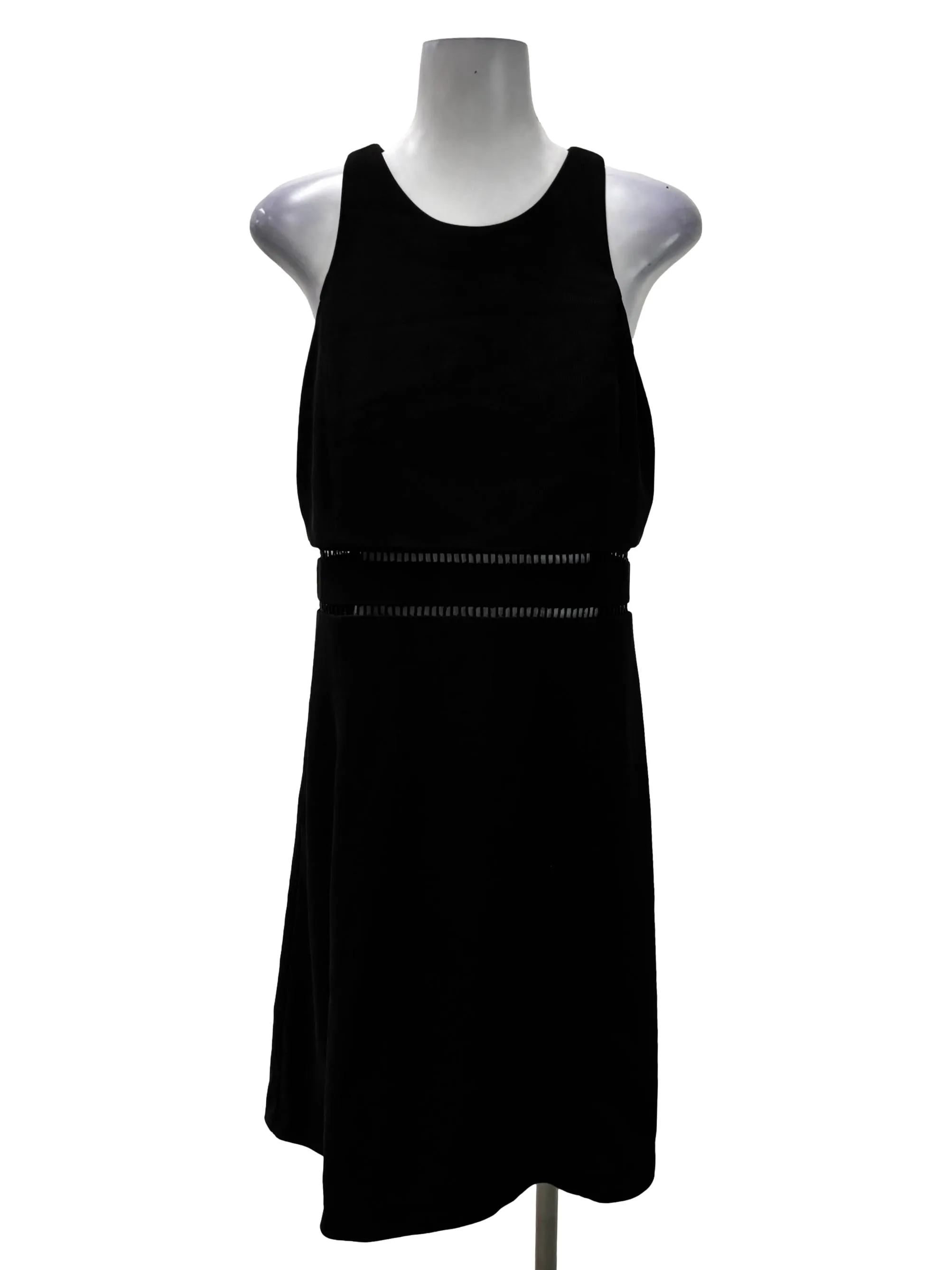 Black Roundneck Sleeveless Sheath Dress
