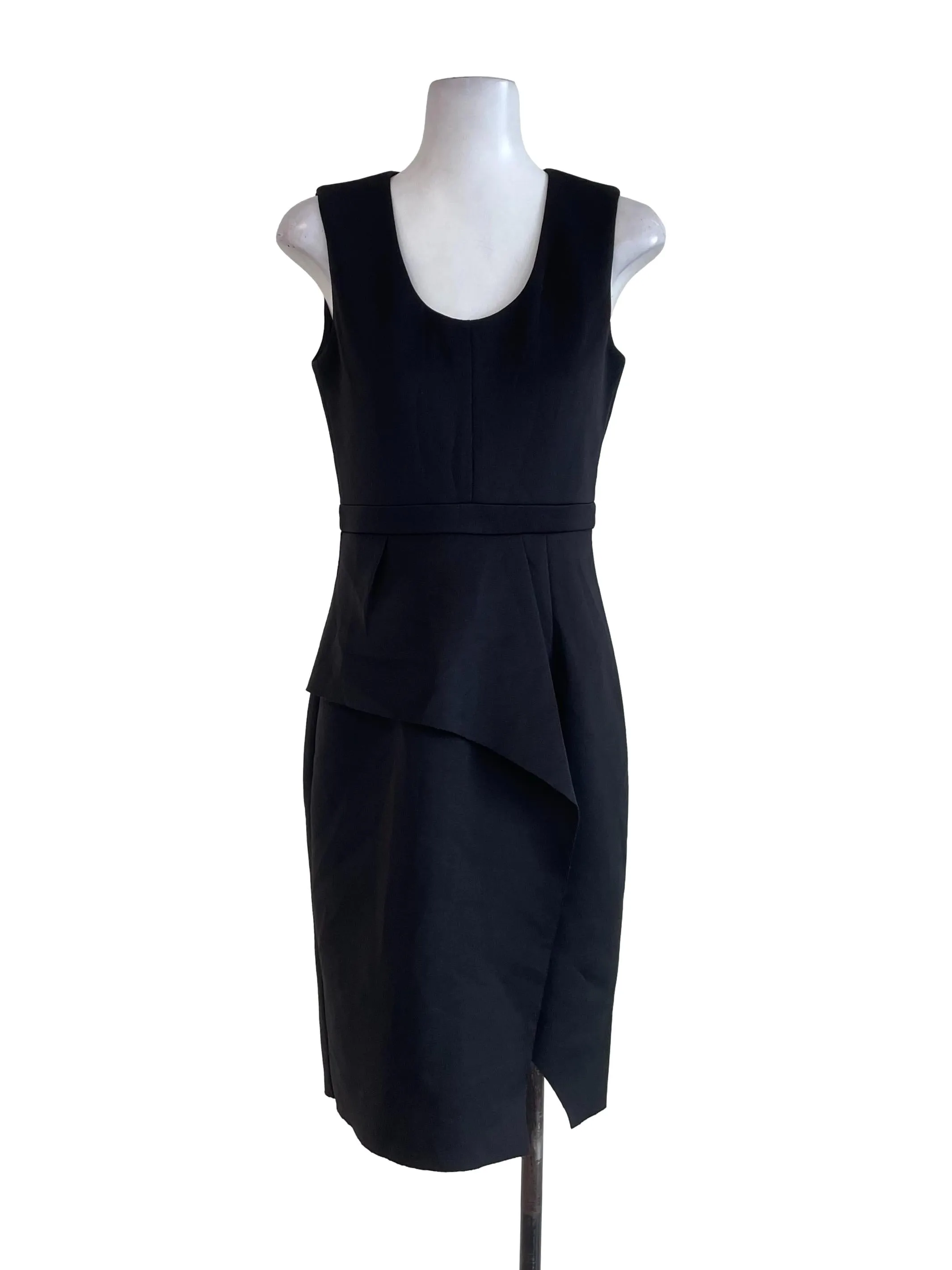 Black Ruffled  Sheath Dress