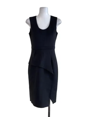 Black Ruffled  Sheath Dress