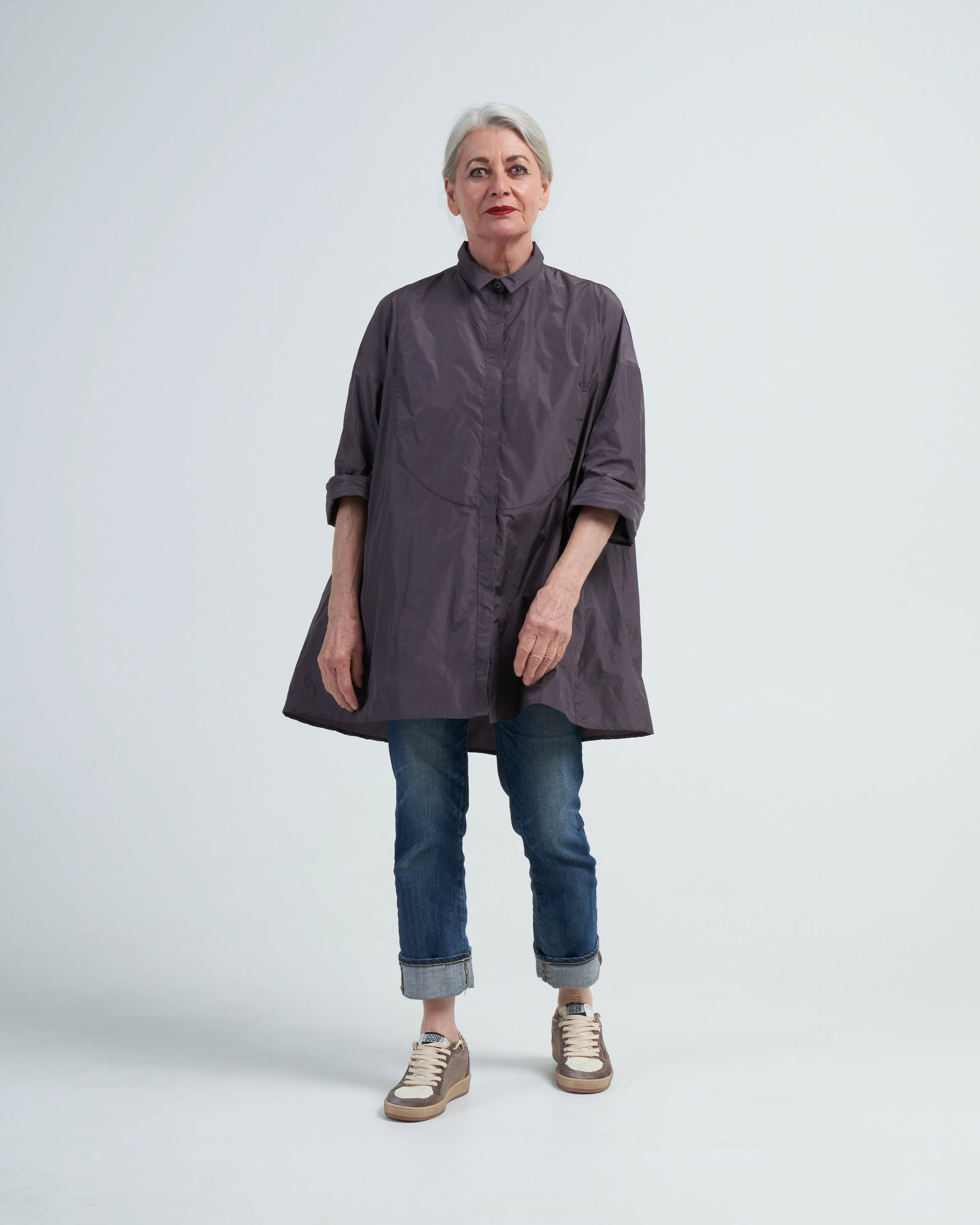blouse loose - dark mauve