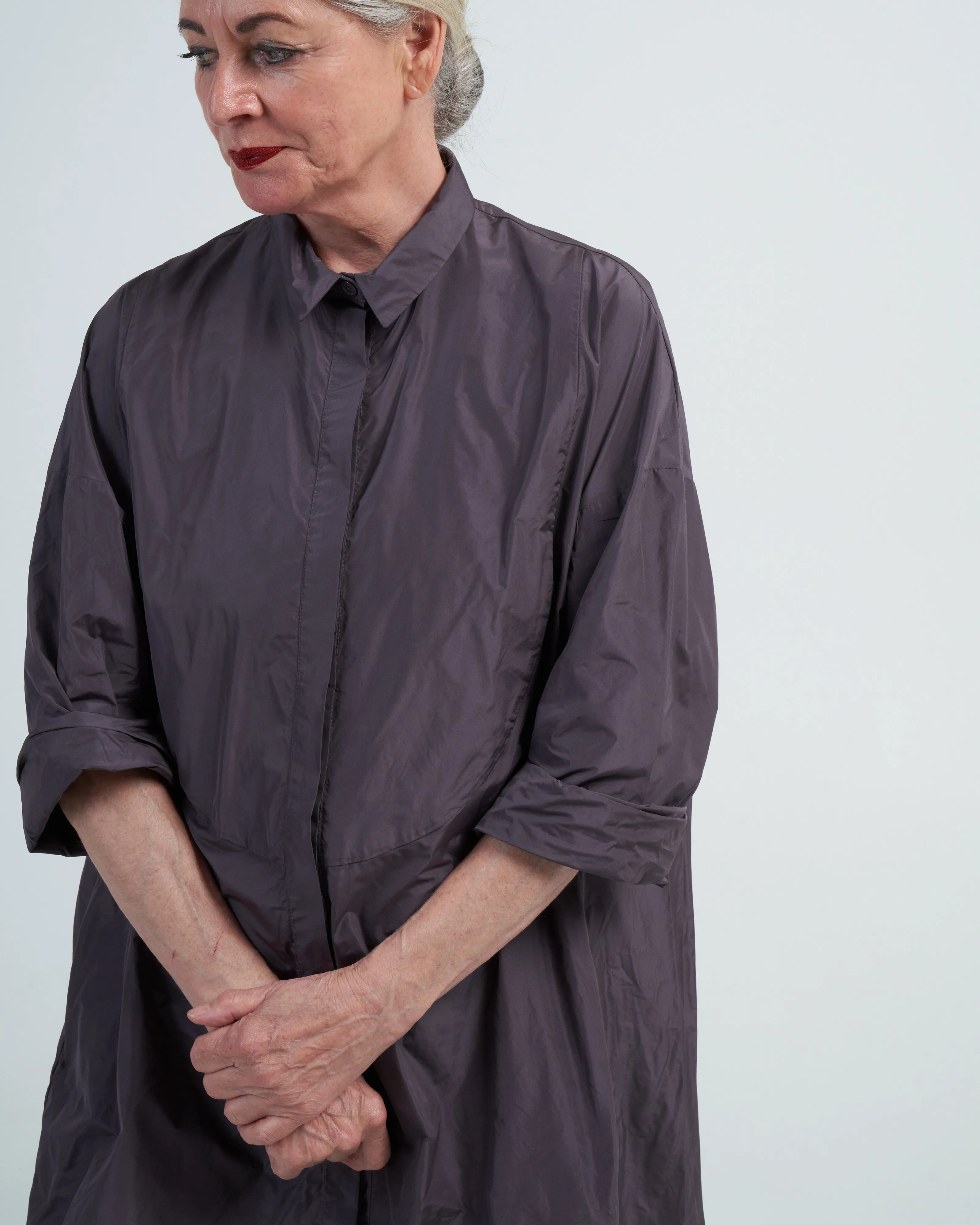 blouse loose - dark mauve