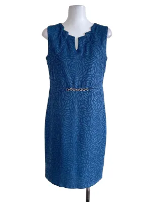 Blue Chained Sheath Dress