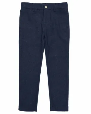 Blue marled slim pants by Belati