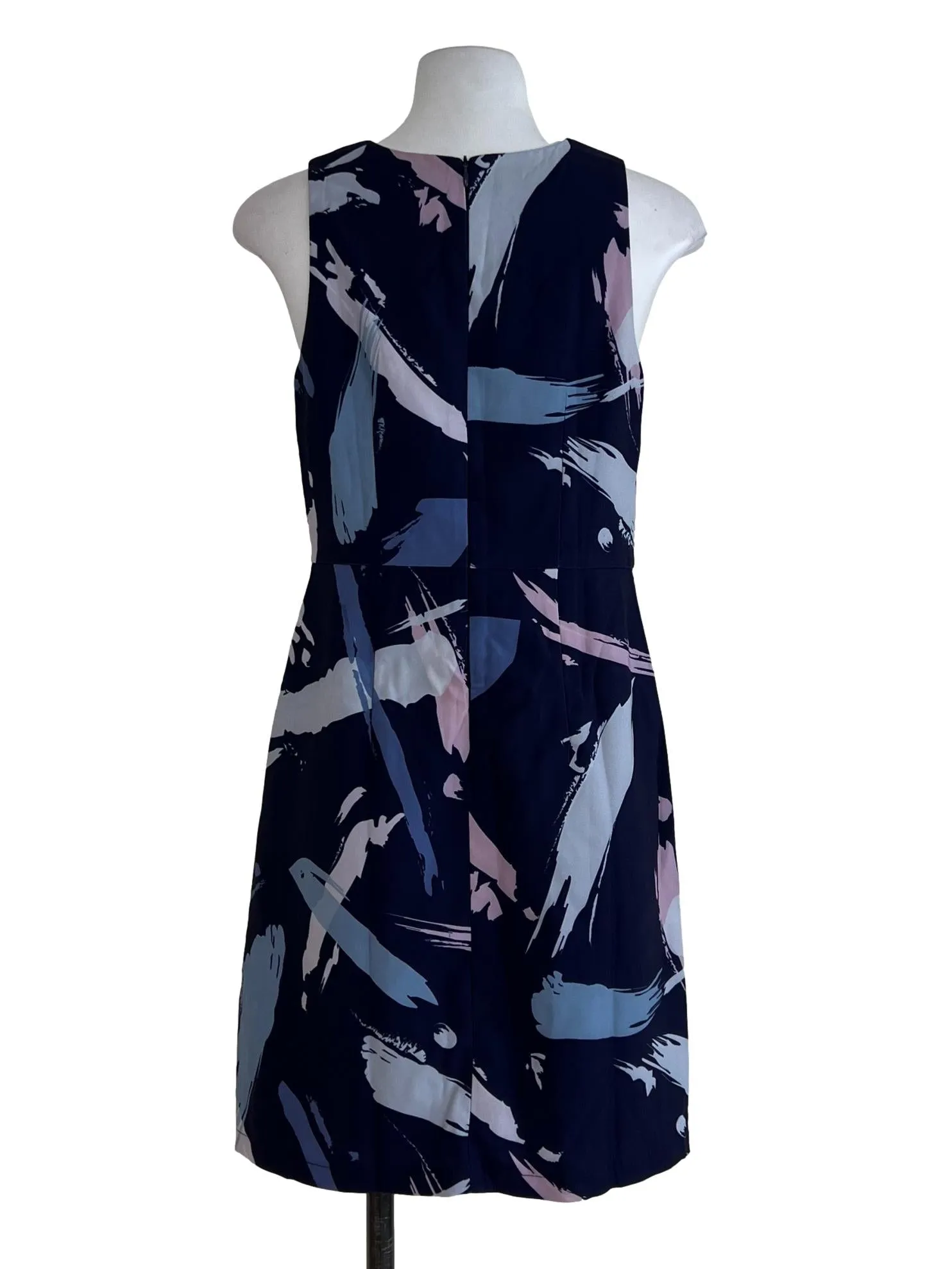 Blue Paint Abstract A-Line Dress