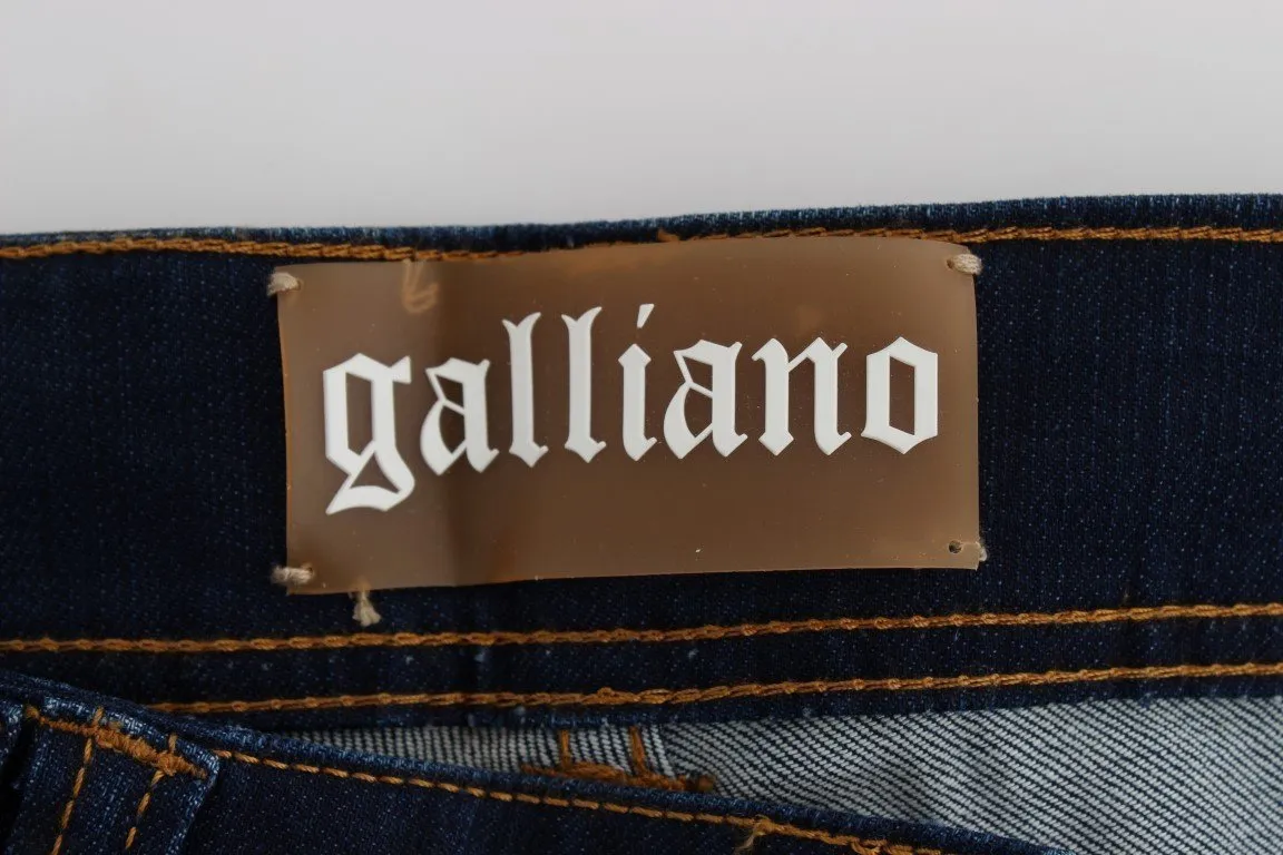 Blue Wash Cotton Blend Slim Fit Jeans
