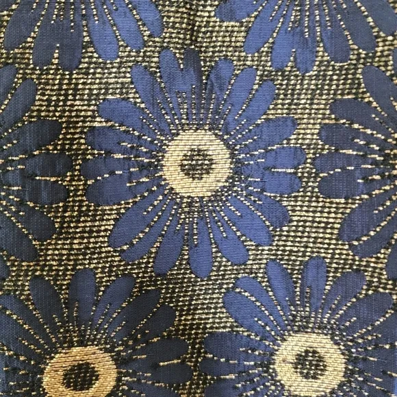 Boden Blue Metallic Floral Pencil Skirt 6L
