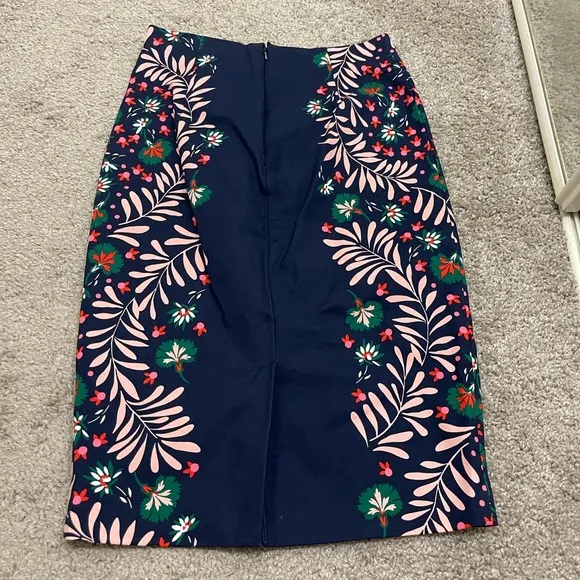Boden Navy Floral Richmond Pencil Skirt size 4