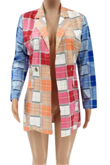 Boss Chic  multicolored Checkers Blazer