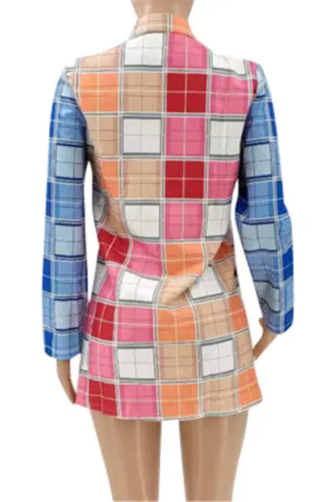 Boss Chic  multicolored Checkers Blazer