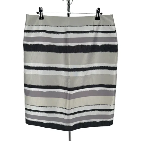 Boss Hugo Boss Vistripy Textured Stripe Neutral Pencil Skirt size US 8