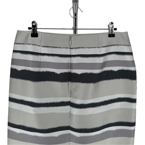 Boss Hugo Boss Vistripy Textured Stripe Neutral Pencil Skirt size US 8