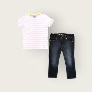 BOY SIZE 2 YEARS - DKNY & ADVENTURE APPAREL, 2 Piece Mix N Match Outfit EUC B7