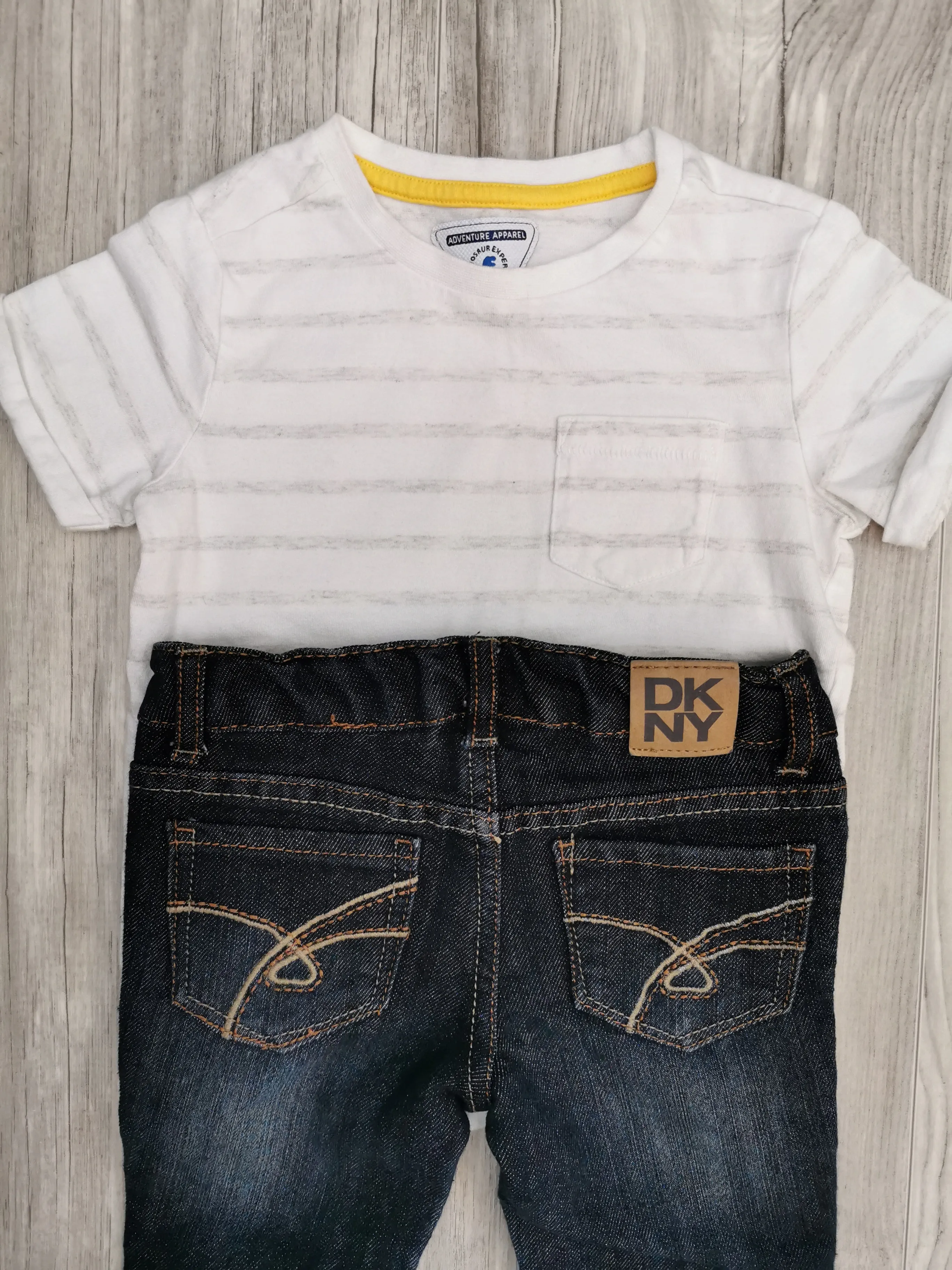 BOY SIZE 2 YEARS - DKNY & ADVENTURE APPAREL, 2 Piece Mix N Match Outfit EUC B7