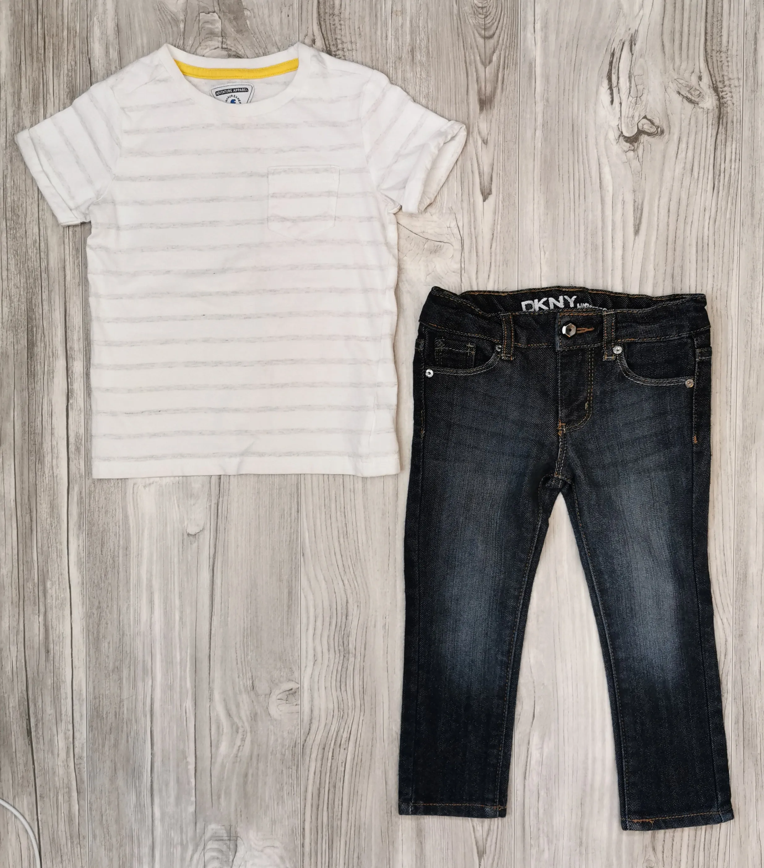 BOY SIZE 2 YEARS - DKNY & ADVENTURE APPAREL, 2 Piece Mix N Match Outfit EUC B7