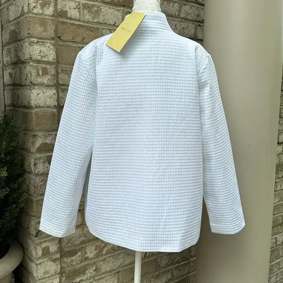 Brand New Dialogue White Cotton Blazer Jacket - M