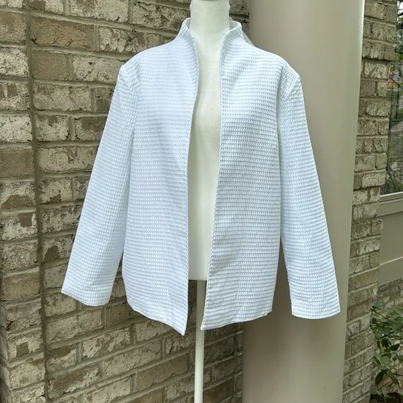 Brand New Dialogue White Cotton Blazer Jacket - M