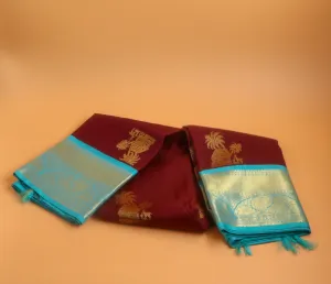 Brown pattu saree zari Saree handloom saree stitched blouse purple saree pink saree party wear saree silk saree wedding saree