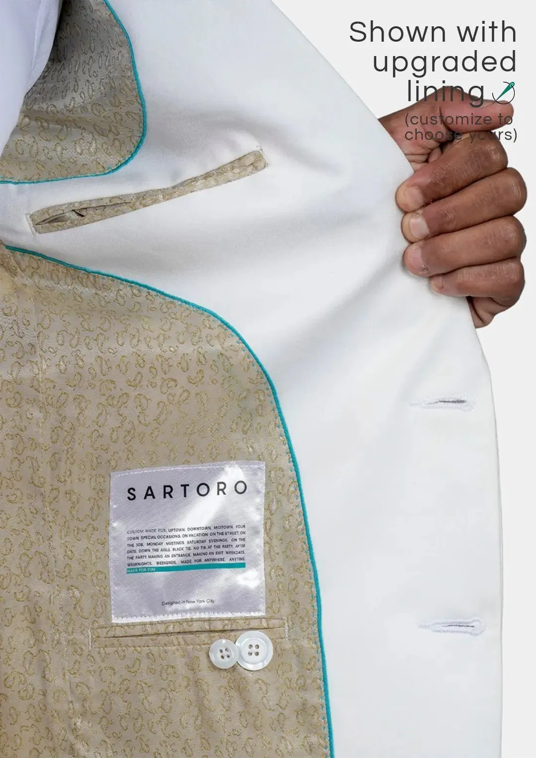 Bryant White Twill Jacket