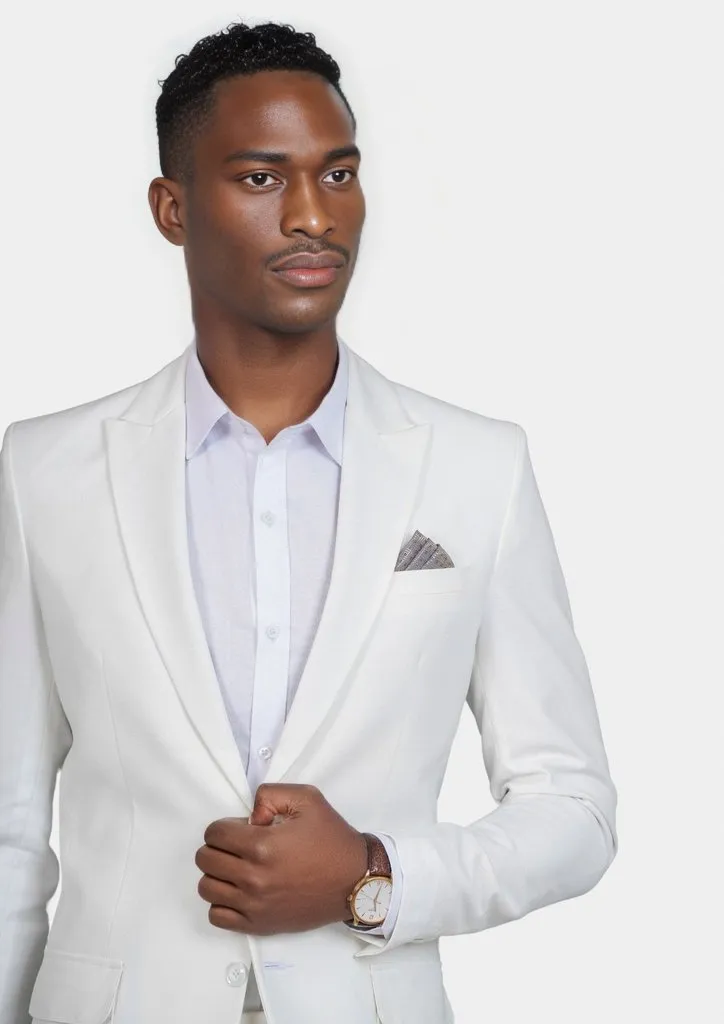 Bryant White Twill Jacket