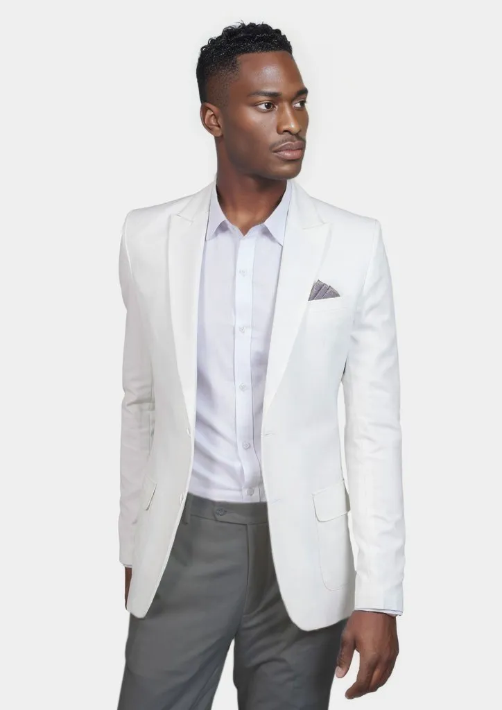 Bryant White Twill Jacket