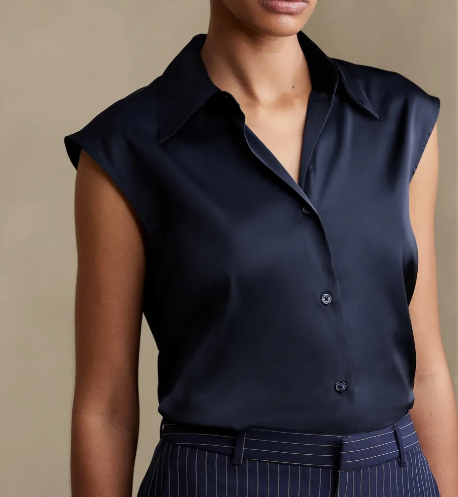 Button Collared Blouse