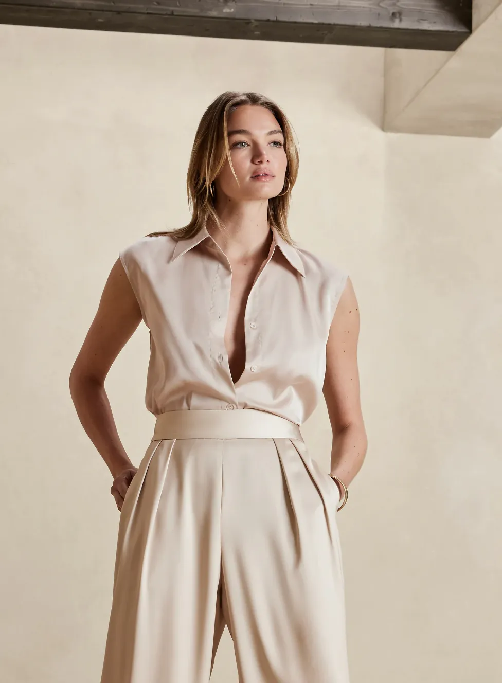 Button Collared Blouse