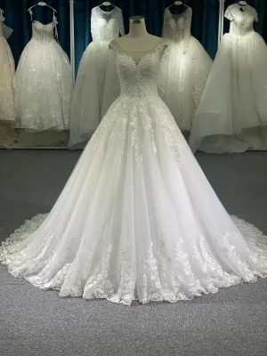 BYG sleeveless skin tulle color wedding dress