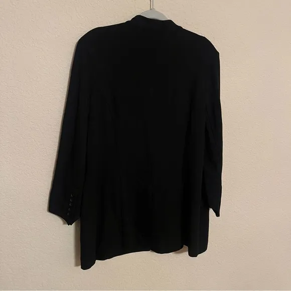 Cabi 3026 Turner Ponte Knit Black Blazer Jacket Size 16 Work Office Professional