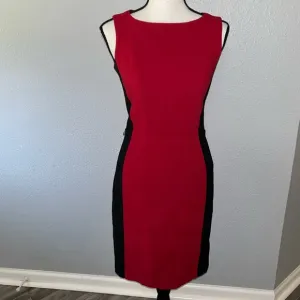 Cache Y2K Red &amp; Black Color Block Bodycon Dress Size 0