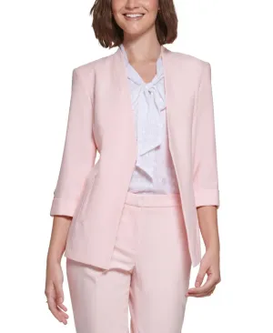 Calvin Klein Womens Petite 3/4-Sleeve Open-Front Blazer T21JL492