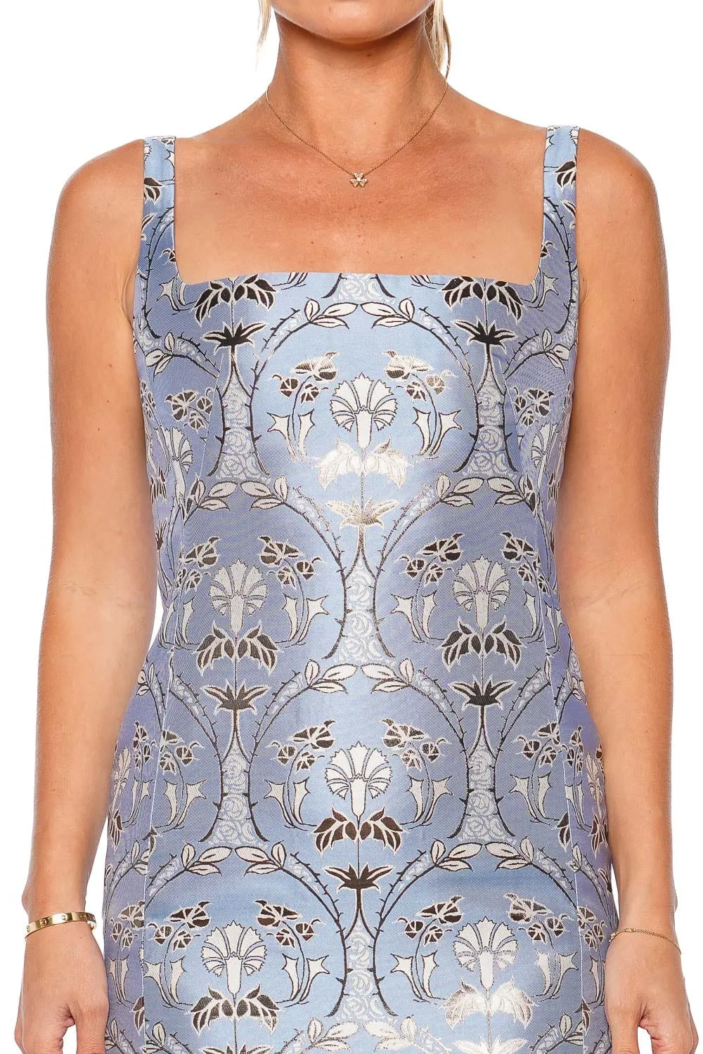 Carlie Arcadia Floral Jacquard Midi Dress