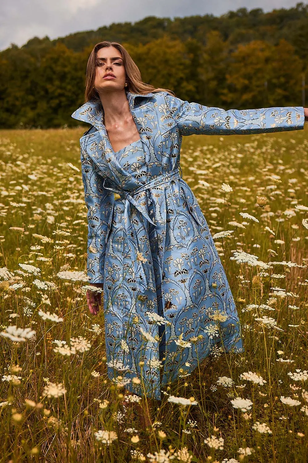 Carlie Arcadia Floral Jacquard Midi Dress