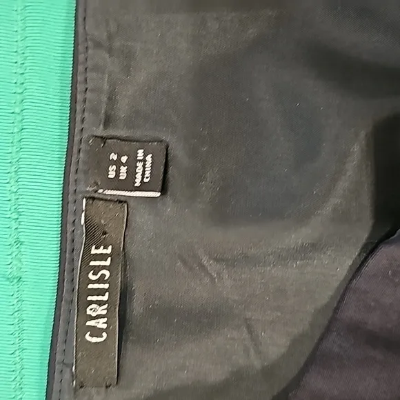 Carlisle Black, Red, Green &amp; Purple Color Block Pencil Skirt - Size 2