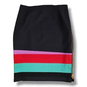 Carlisle Black, Red, Green &amp; Purple Color Block Pencil Skirt - Size 2