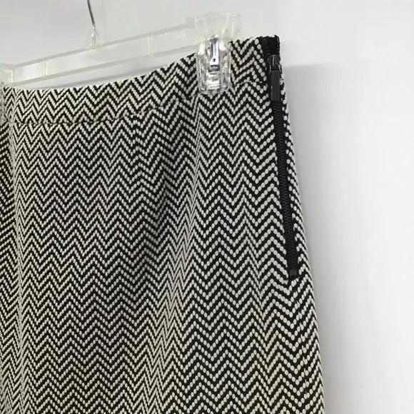 Carlisle Women’s Classic Wool Blend Pencil Skirt Black/White Knee Length Size 4