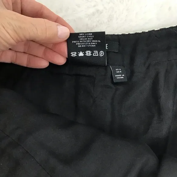 Carlisle Women’s Classic Wool Blend Pencil Skirt Black/White Knee Length Size 4