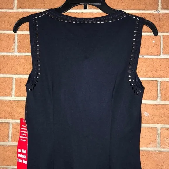 💙CARMEN MARC VALVO💙STUDDED PONTE SHEATH DRESS💙