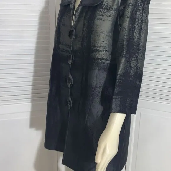Caroline Rose Metallic Tonal Jacquard Women's Size Small