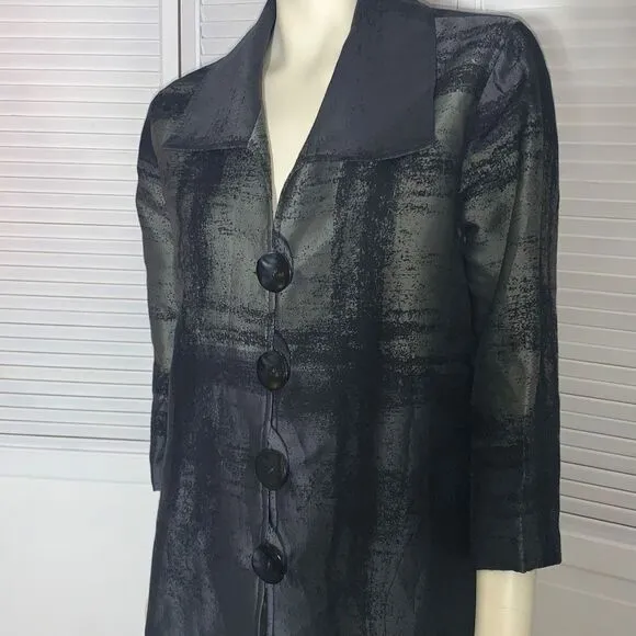 Caroline Rose Metallic Tonal Jacquard Women's Size Small