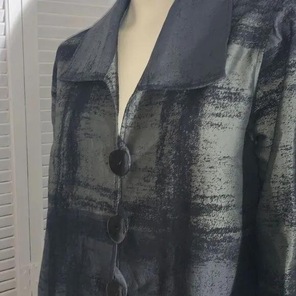 Caroline Rose Metallic Tonal Jacquard Women's Size Small