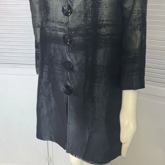 Caroline Rose Metallic Tonal Jacquard Women's Size Small